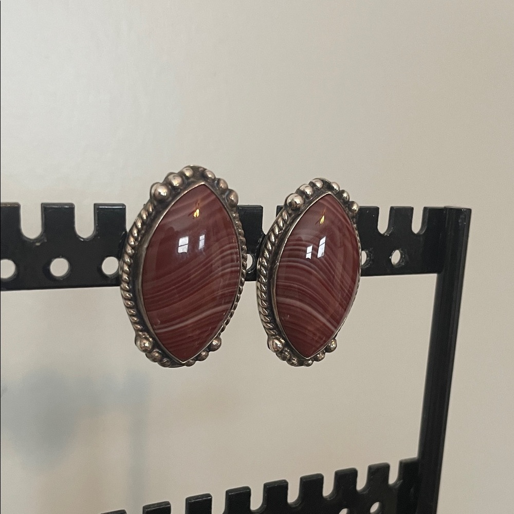 Jasper & Silver Earrings
